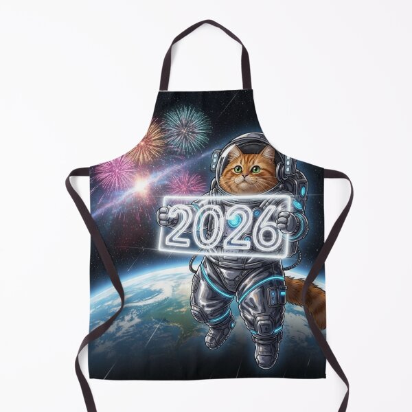 Item preview, Astronaut Cat Welcoming 2026 designed and sold by PetJoyPrintsCO.