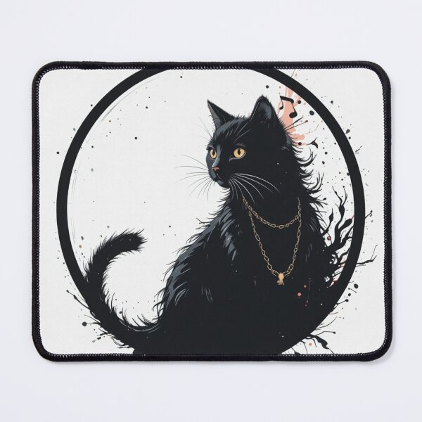 Item preview, Black Cat with cord designed and sold by Horse Designs .