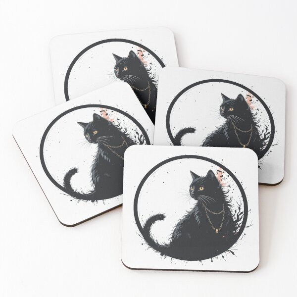 Item preview, Black Cat with cord designed and sold by Horse Designs .