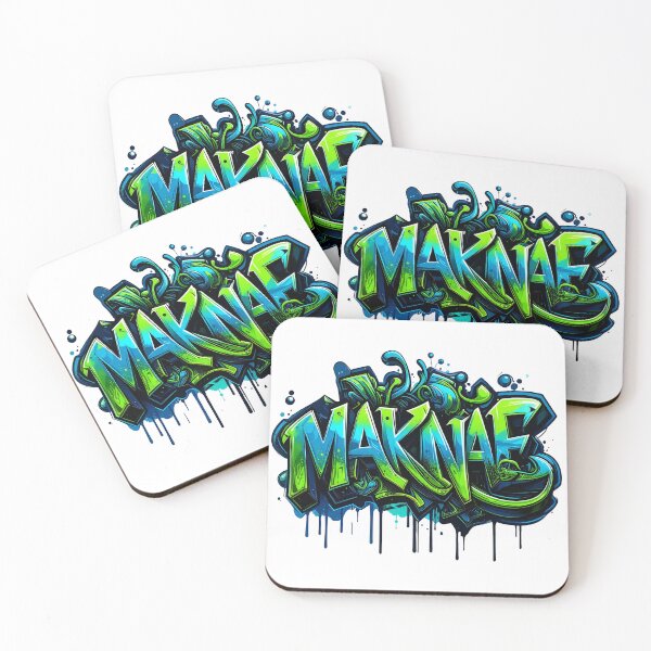 Item preview, Maknae hangul korean, streetstyle graffiti in blue and green - youngest of a group designed and sold by LiskoDesign.