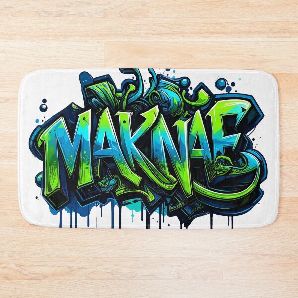 Item preview, Maknae hangul korean, streetstyle graffiti in blue and green - youngest of a group designed and sold by LiskoDesign.