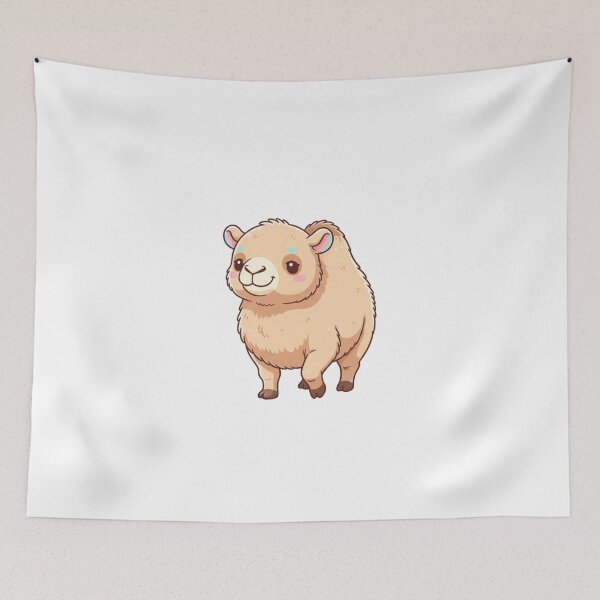 Item preview, Cyber-Cute Baby Camel Walk: Fluffy Flat Art Design designed and sold by zdzdesigner.