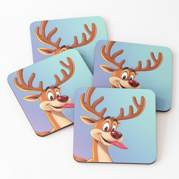 Item preview, Funny Reindeer Cartoon – Tongue Out Mocking Portrait designed and sold by EmeraldeaDesign.