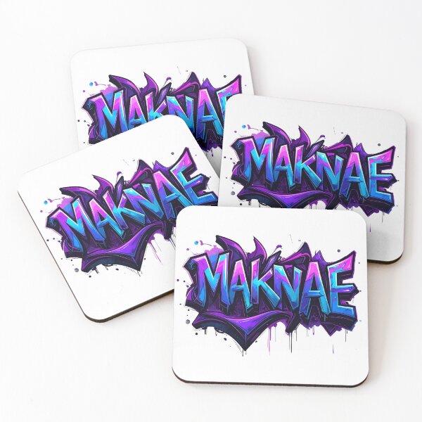 Item preview, Maknae hangul korean, streetstyle graffiti in blue and purple - youngest of a group designed and sold by LiskoDesign.