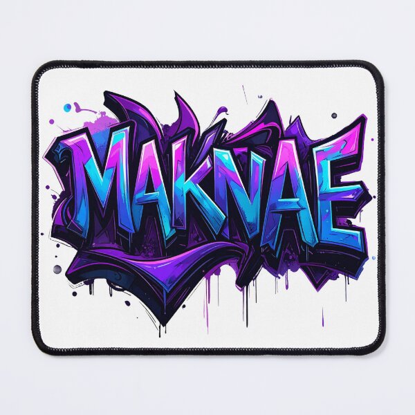 Item preview, Maknae hangul korean, streetstyle graffiti in blue and purple - youngest of a group designed and sold by LiskoDesign.