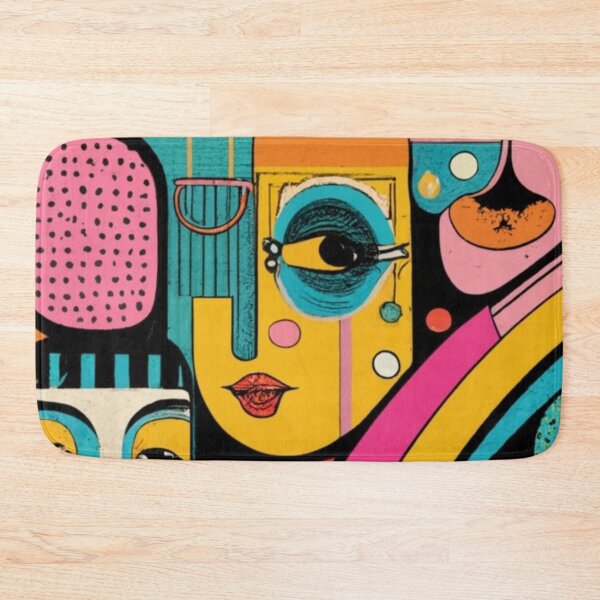 Item preview, logo, picture, illustration, fabric, multicolor graffiti graphics, colorful pattern with rainbow of doodles, in the style of postmodern  designed and sold by gulka8.