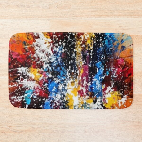 Item preview, logo, picture, illustration, fabric, multicolor graffiti graphics, nice, colorful pattern, textured abstract painting acrylics designed and sold by gulka8.