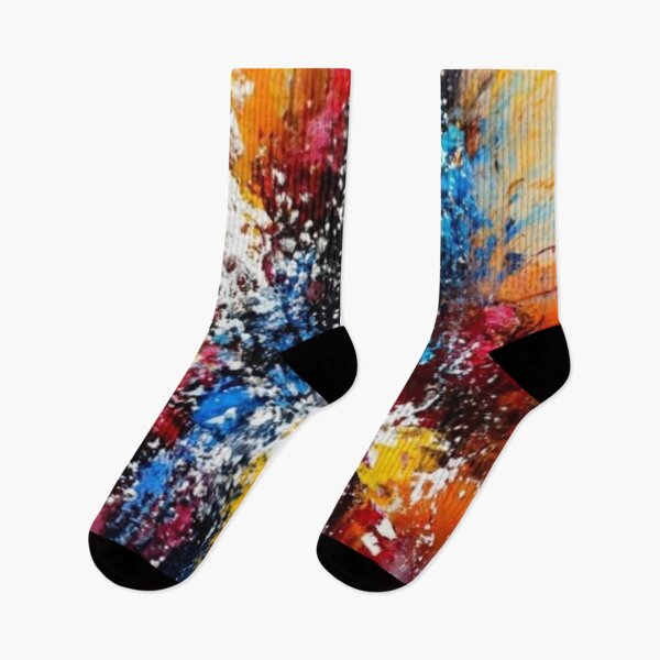 Item preview, logo, picture, illustration, fabric, multicolor graffiti graphics, nice, colorful pattern, textured abstract painting acrylics designed and sold by gulka8.