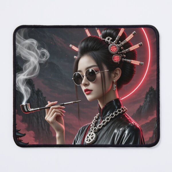 Item preview, Smoky Geisha Noir — Neon Samurai Aesthetic designed and sold by ArtiQreate.