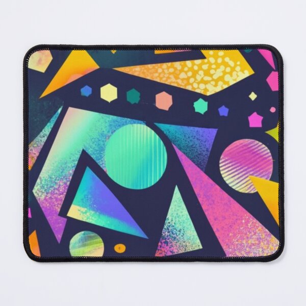 Item preview, logo, picture, illustration, fabric, multicolor graffiti graphics, nice, colorful geometric pattern, holofoil, shiny, shiny, made of glass, black, gold, gilded, designed and sold by gulka8.