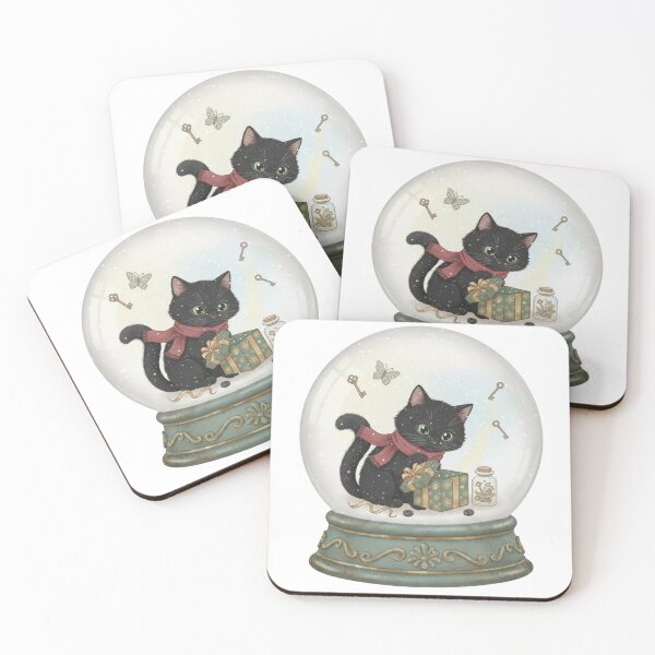 Item preview, Curiosity Killed the Cat Snow Globe – Victorian Cat Idiom – Whimsical Holiday Gift designed and sold by CulturalCurios.
