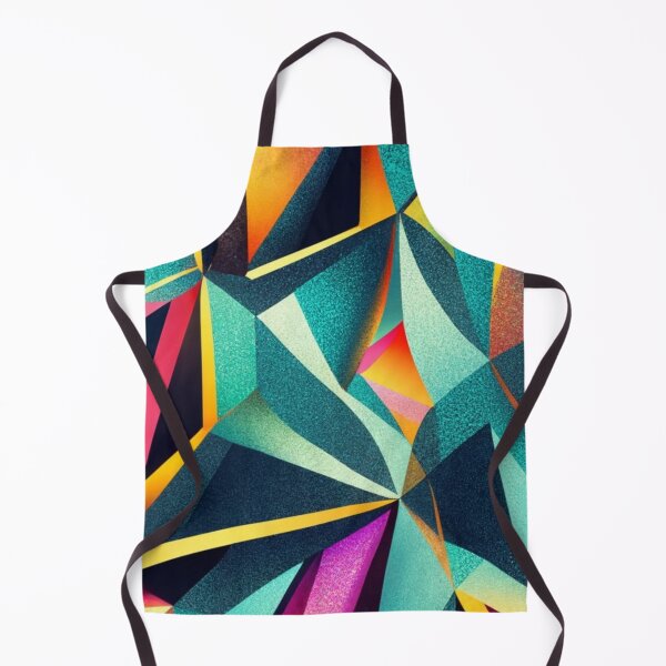 Item preview, logo, picture, illustration, fabric, multicolor graffiti graphics, nice, colorful geometric pattern, holofoil, shiny, shiny, made of glass, black, gold, gilded, designed and sold by gulka8.