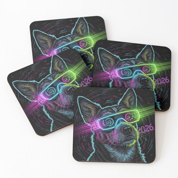 Item preview, Dog with Futuristic 2026 Glasses designed and sold by PetJoyPrintsCO.