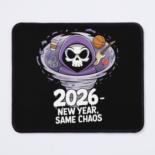 Item preview, 2026 New Year Same Chaos Skull designed and sold by WeranovDesign.