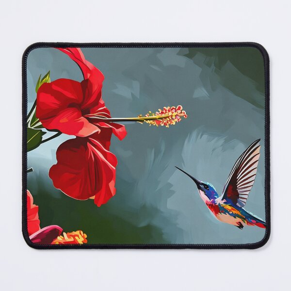 Item preview, Hummingbird and Red Hibiscus designed and sold by tomorrowsart.
