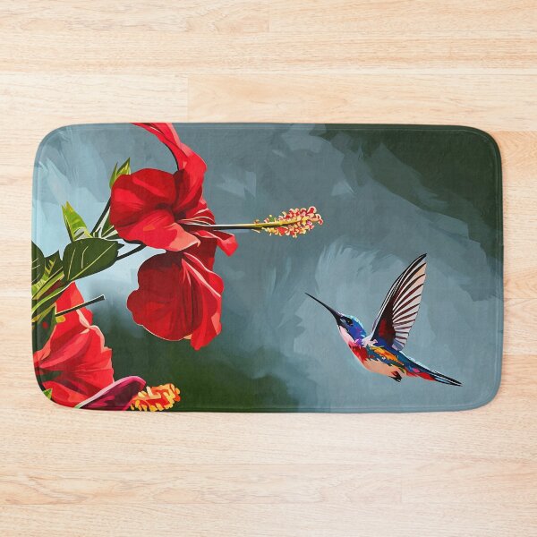 Item preview, Hummingbird and Red Hibiscus designed and sold by tomorrowsart.