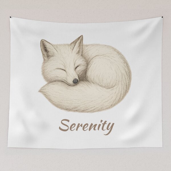 Item preview, Serenity Sleeping Fox – Peaceful Animal Illustration designed and sold by TLG_Designs.