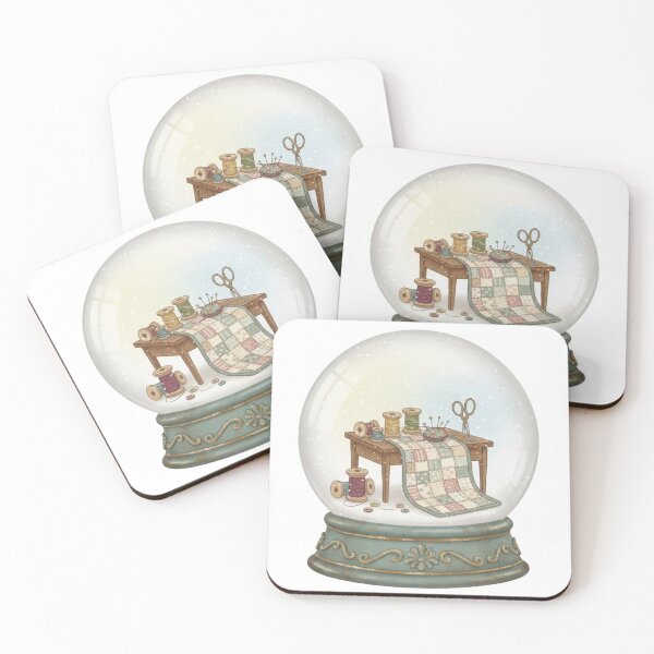 Item preview, A Stitch in Time Snow Globe – Needle & Thread Idiom – Cozy Crafting Holiday Gift designed and sold by CulturalCurios.