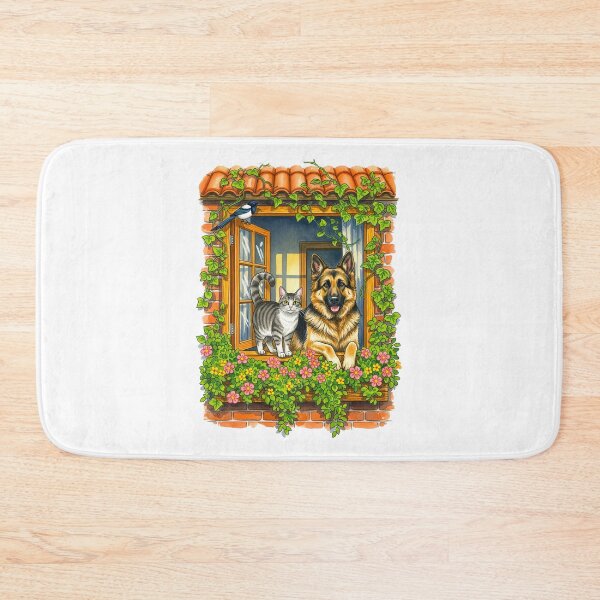 Item preview, German Shepherd Cat Magpie Window designed and sold by TeeARTHY.