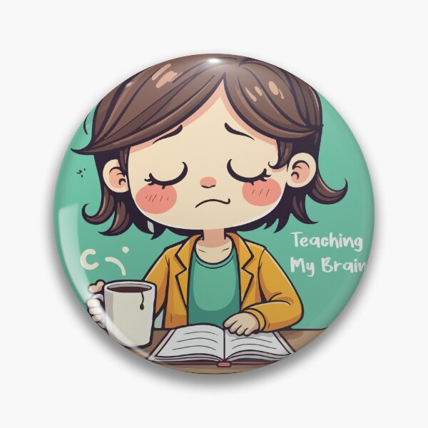 Item preview, Teaching My Brain Every Day Shirt – Tired Student Cartoon Study Life T-Shirt designed and sold by Design-Pro-21.