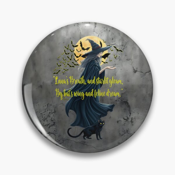 Item preview, “Luna’s Breath and Starlight Gleam – Enchanted Witch & Faithful Familiar designed and sold by MysticOzzy.
