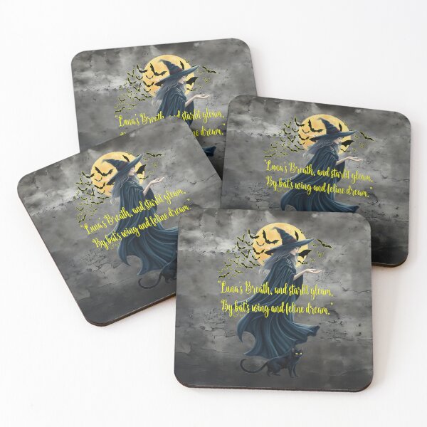 Item preview, “Luna’s Breath and Starlight Gleam – Enchanted Witch & Faithful Familiar designed and sold by MysticOzzy.