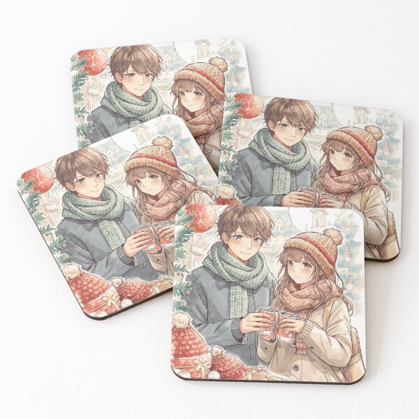 Item preview, Illustration of a young couple enjoying Christmas shopping  designed and sold by RSDigitalPrintDesign.