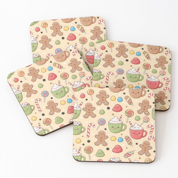 Item preview, Kawaii Candyland Christmas Chaos – Cute Pastel Holiday Pattern designed and sold by MossyMallowStudios.