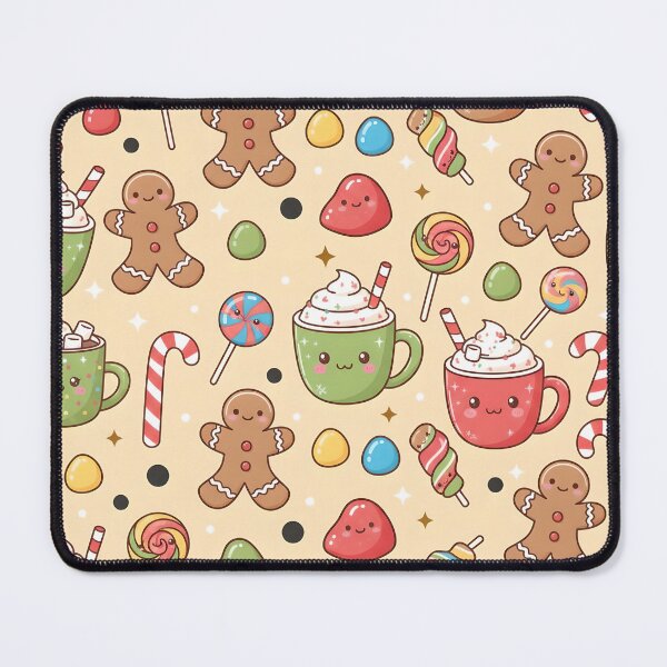 Item preview, Kawaii Candyland Christmas Chaos – Cute Pastel Holiday Pattern designed and sold by MossyMallowStudios.