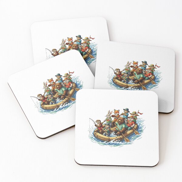 Item preview, Funny Animals Canoeing Rafting Down River Adventure designed and sold by TeeARTHY.