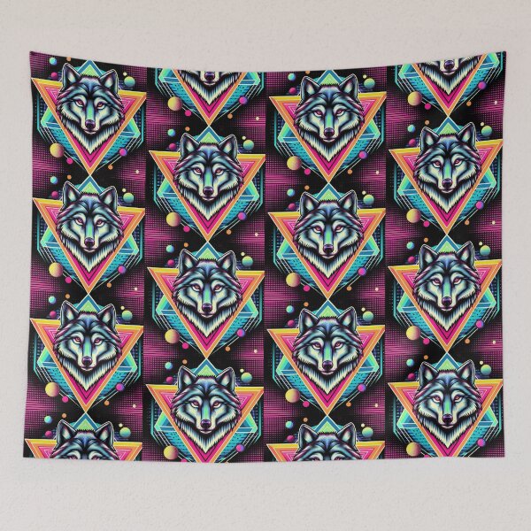 Item preview, Colorful geometric wolf designed and sold by Dogandesighn.