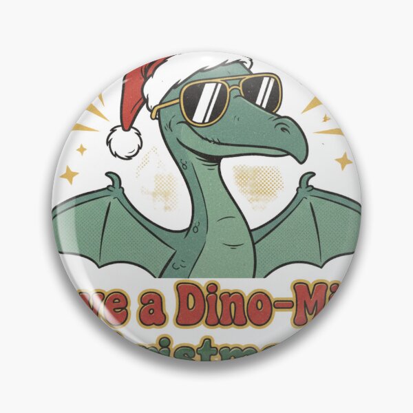 Item preview, Retro 'Have a Dino-Mite Christmas!' Sticker - Vintage Dinosaur Holiday Pun designed and sold by GeniePixel.