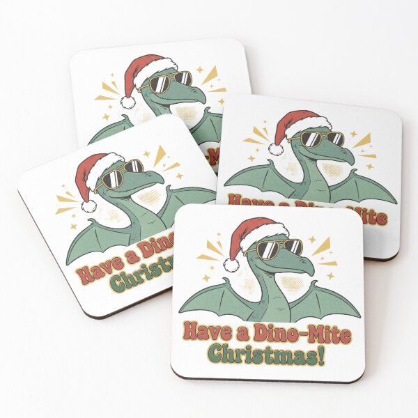 Item preview, Retro 'Have a Dino-Mite Christmas!' Sticker - Vintage Dinosaur Holiday Pun designed and sold by GeniePixel.