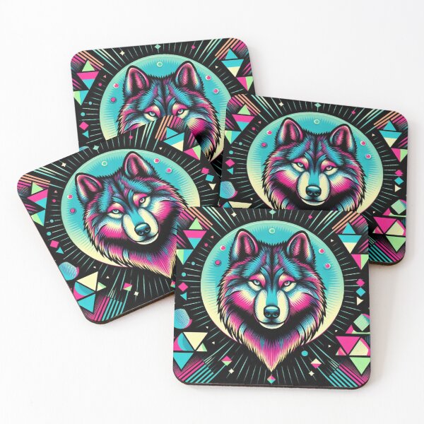 Item preview, Colorful geometric Wolf  designed and sold by Dogandesighn.