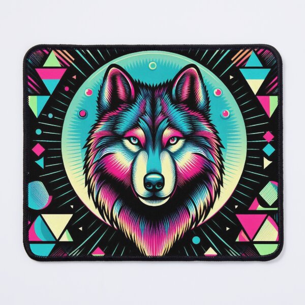 Item preview, Colorful geometric Wolf  designed and sold by Dogandesighn.