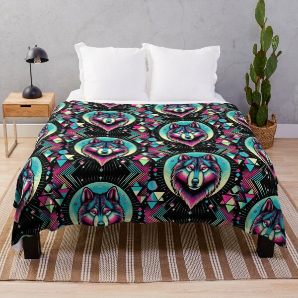 Item preview, Colorful geometric Wolf  designed and sold by Dogandesighn.