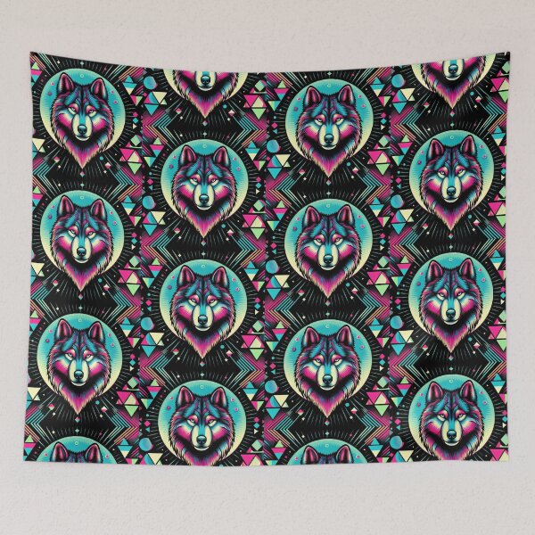 Item preview, Colorful geometric Wolf  designed and sold by Dogandesighn.