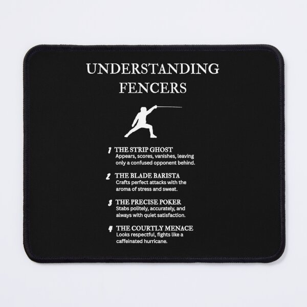 Item preview, Competitive Fencer Humor – Witty Sports Design – Black designed and sold by PsyFlow35.