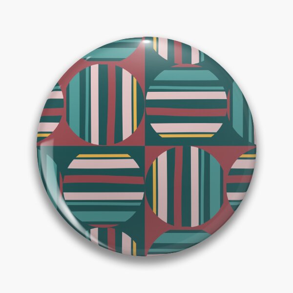 Item preview, Stripy circles in squares pattern designed and sold by KateKeoganDesign.