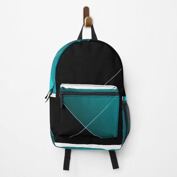 Item preview, Vibrant Neon Cyan Geometric Grid on Deep Black | Cyber Minimalist Abstract Art Design designed and sold by Badis Mardessi.