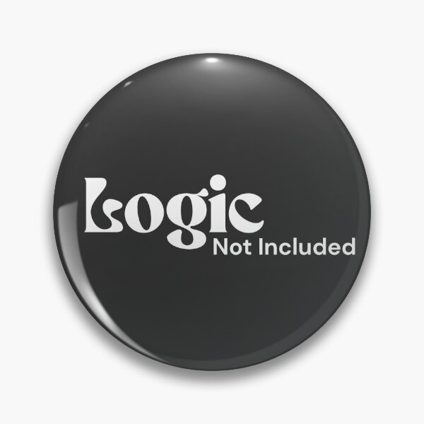 Item preview, Logic Not Included (White Text) – Minimalist Text Design | Dark Humor Quote | RETL Aesthetic designed and sold by RETL.