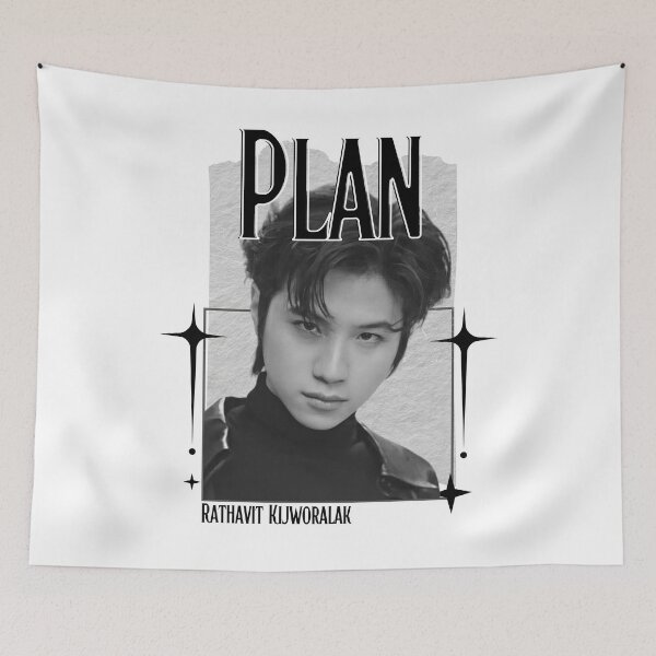 Item preview, Plan (Rathavit Kijworalak) Thailand Actor  Thai drama Entertainment Scrapbook Collage Cozy Y2K Vintage Design designed and sold by HELL0WBELLO.