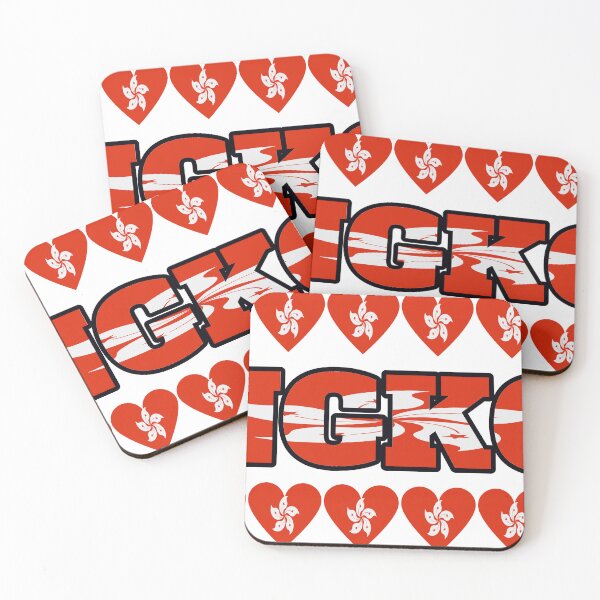 Item preview, Hongkong Flag Letters And Hearts designed and sold by TheIconSmith.