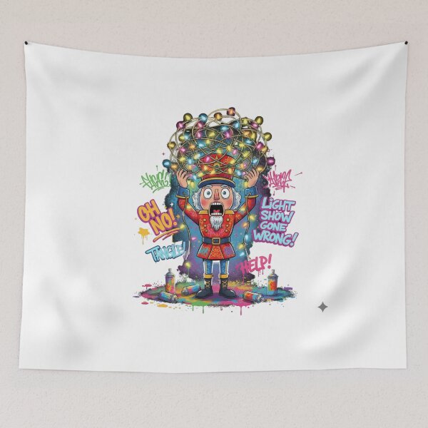 Item preview, Holiday Chaos: Nutcracker’s Lights Gone Wrong Christmas Design designed and sold by MiszungART.