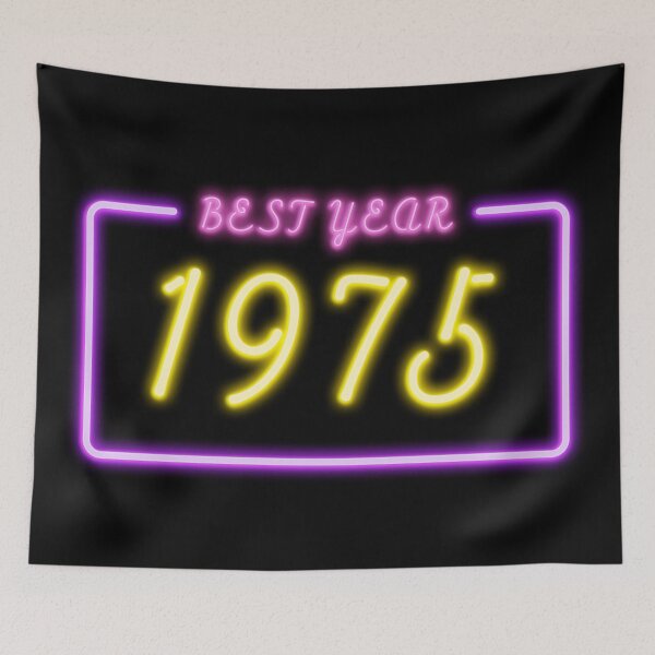 Item preview, BEST YEAR 1975 Neon Retro Design designed and sold by ArchersBoutique.