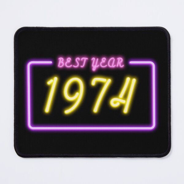 Item preview, BEST YEAR 1974 Neon Retro Design designed and sold by ArchersBoutique.