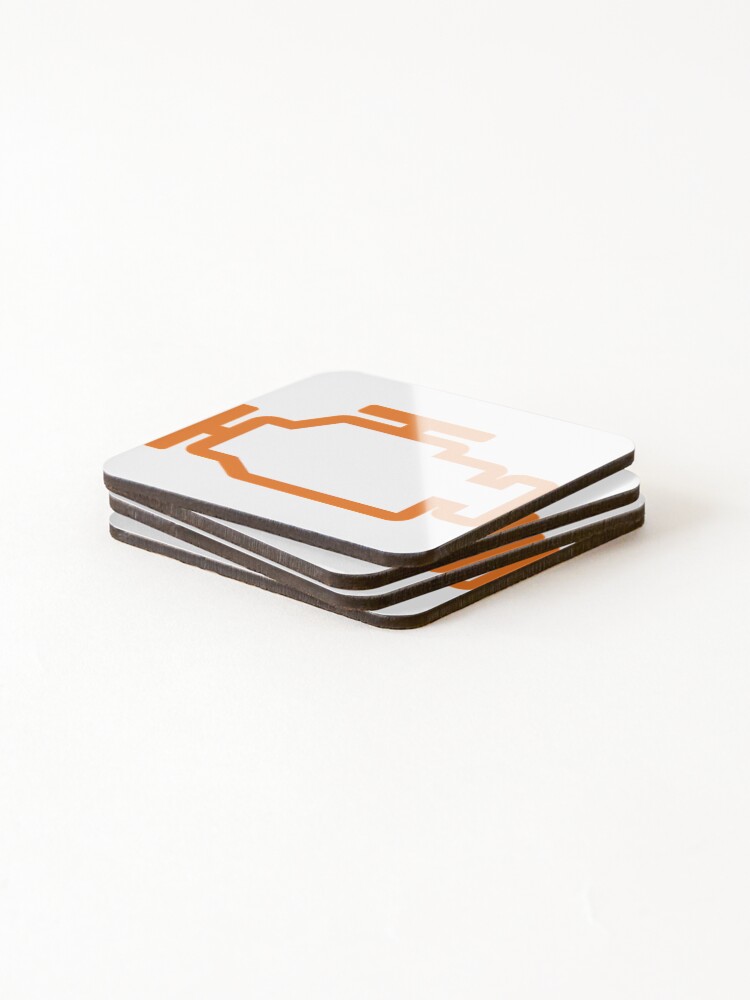 Thumbnail 4 of 5, Coasters (Set of 4), Check Engine Light designed and sold by OddityDesign.