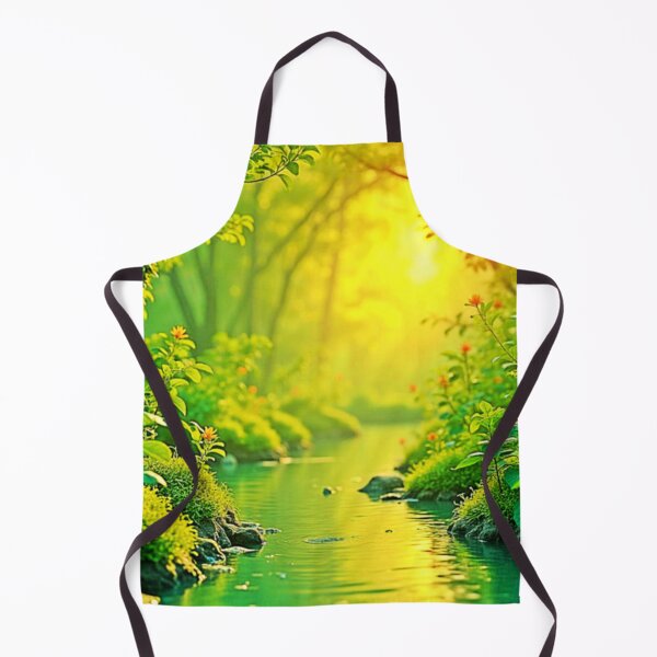 Item preview, Golden Forest Stream Peaceful Art designed and sold by Health And Fitness Posts e-Store.
