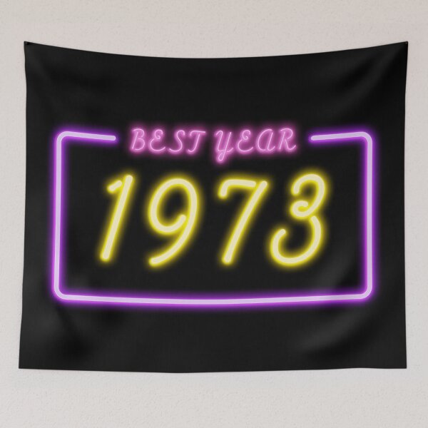 Item preview, BEST YEAR 1973 Neon Retro Design designed and sold by ArchersBoutique.