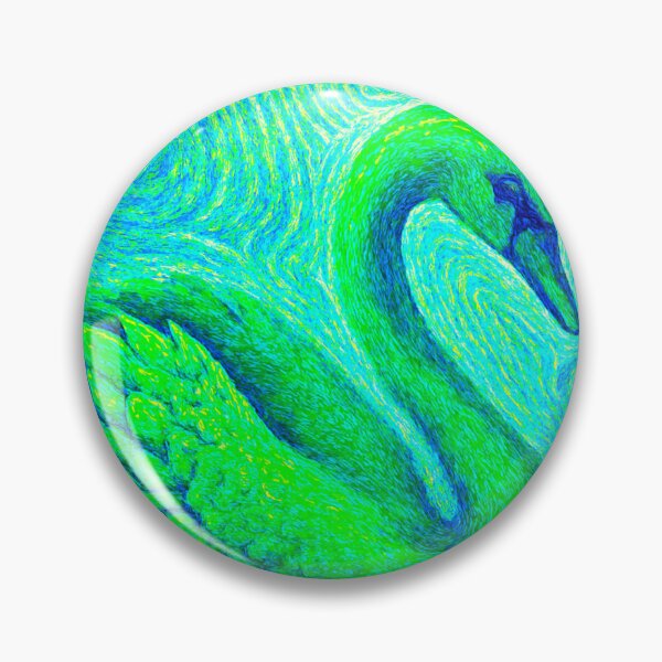 Item preview, Green Swan Psychedelic #01 designed and sold by C ON V E RS A T I O N~PE A C E ™.
